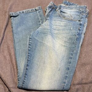 Stylish Blue Straight Leg Women's Jeans